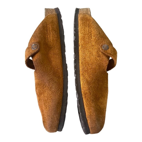 Birkenstock Boston Mink Suede Leather Clog Soft Bed Sz 39 narrow - Picture 7 of 8